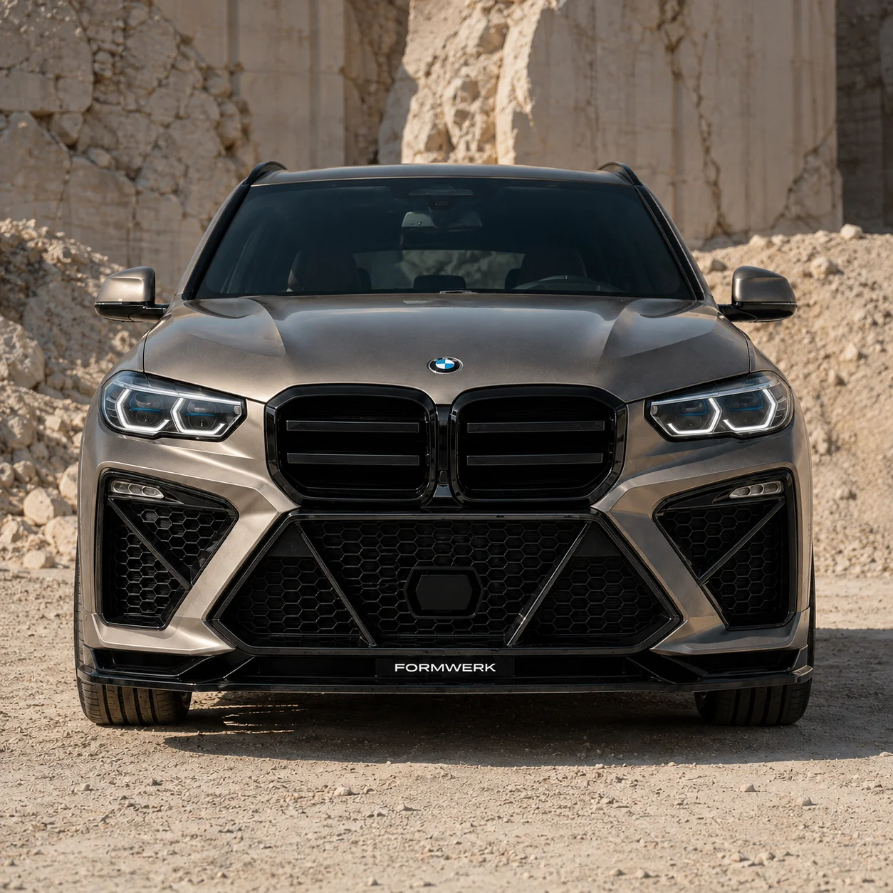 a bronze X5 with the Bulldog front, seen from the side.