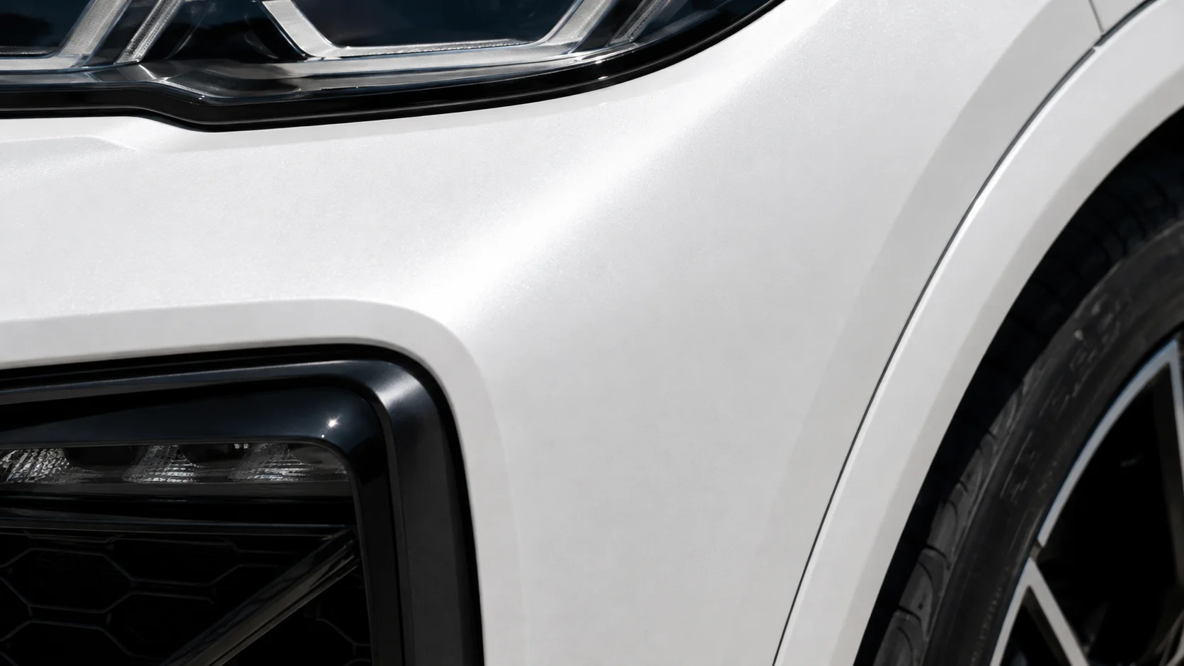 the part where it meets the factory bodywork.